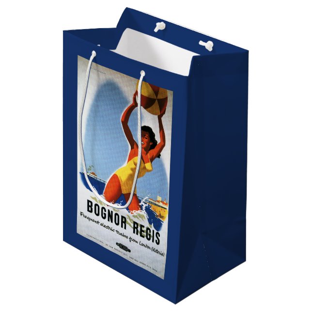 Bolsa De Regalo Mediana Chica de los ferrocarriles y poster británicos de (Angulo Anverso)