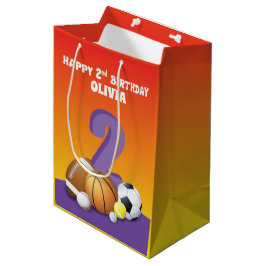 Bolsa De Regalo Mediana Chica de nombre personalizado Bolas deportivas de 