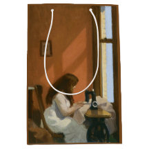 Chica en una máquina de coser (por Edward Hopper)