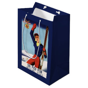 Bolsa De Regalo Mediana Chica flexible del esquí del Pin-Para arriba del