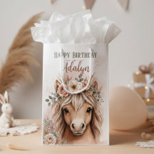 Chica Linda Cumpleaños Caballo Boho