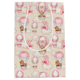 Bolsa De Regalo Mediana Chica Rosa de Baby Shower