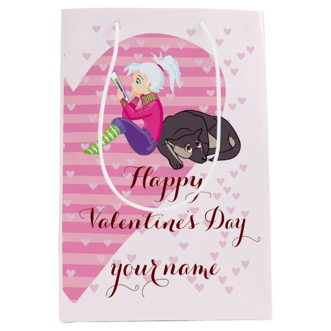 Bolsa De Regalo Mediana Chica Ser enamorado (Anverso)