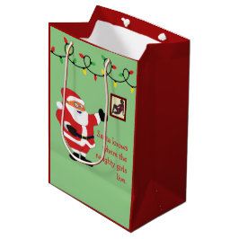 Bolsa De Regalo Mediana Chica travieso Bad Santa Funny Chiste Humor Divers