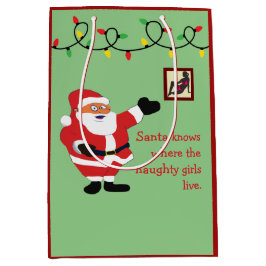 Bolsa De Regalo Mediana Chica travieso Bad Santa Funny Chiste Humor Divers