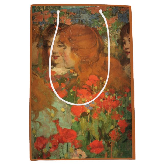 Bolsa De Regalo Mediana Chicas con lapachos rojos (de George Henry) (Anverso)
