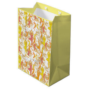 Bolsa De Regalo Mediana Chicas de Yoga Feliz Baile