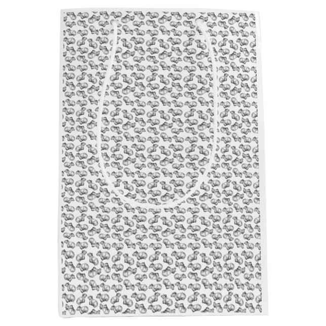 Bolsa De Regalo Mediana Chigüiro blanco y negro (Anverso)