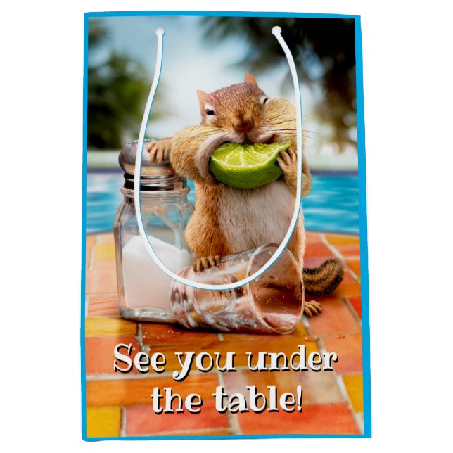 Bolsa De Regalo Mediana Chipmunk con lima (Anverso)