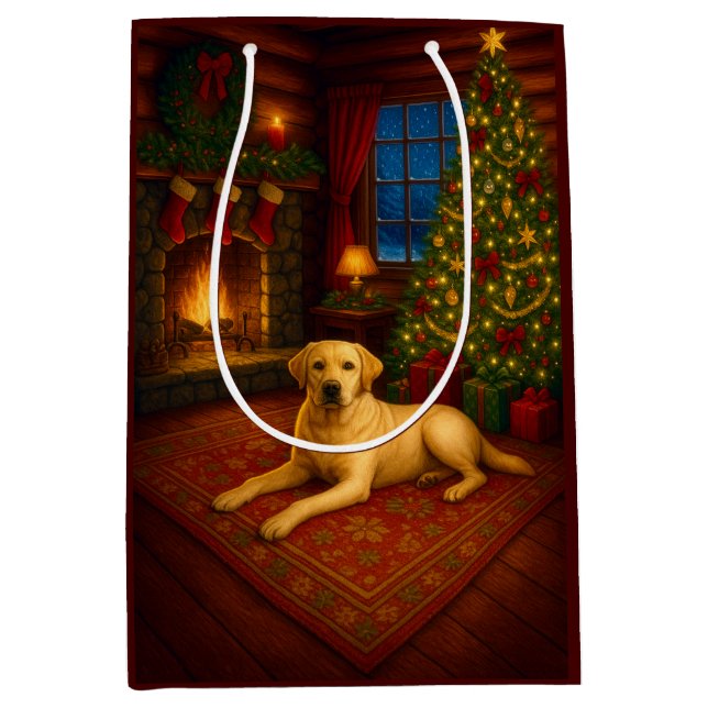 Bolsa De Regalo Mediana Christmas In Tennessee Labrador Holiday  (Anverso)