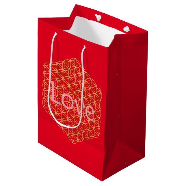 Bolsa De Regalo Mediana Christmas love flower of life Geschenkpapier (Angulo Anverso)