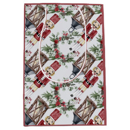 Bolsa De Regalo Mediana Christmas nutcrackers and lanterns
