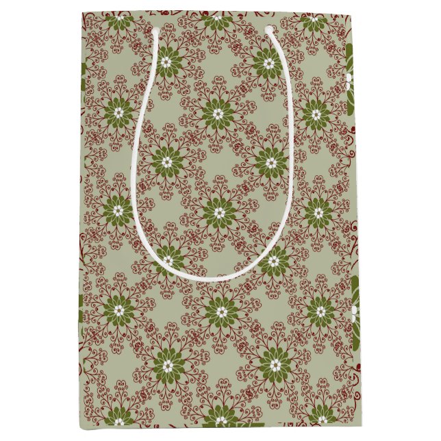 Bolsa De Regalo Mediana Christmas pattern backgrounds seamless surface pat (Anverso)