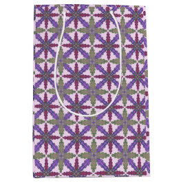 Bolsa De Regalo Mediana Christmas Poinsettia Stars gift bag medium