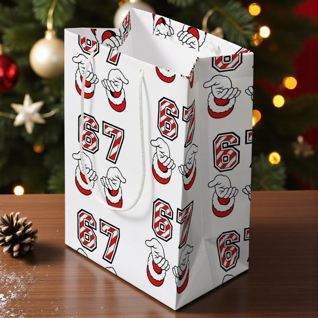 Bolsa De Regalo Mediana Christmas Santa Meme Six Seven 67 6 7  (Subido por el creador)