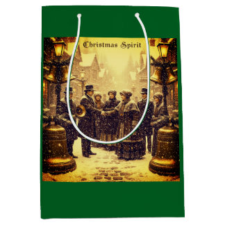 BOLSA DE REGALO MEDIANA CHRISTMAS SPIRIT TRADITIONAL DESIGN