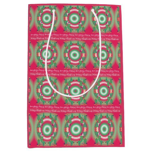 Bolsa De Regalo Mediana Christmas Trees Gift Bag (Anverso)