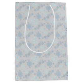 Bolsa De Regalo Mediana Christmas Winter Hanukkah Snowflake design