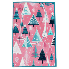 Bolsa De Regalo Mediana Christmases rosas