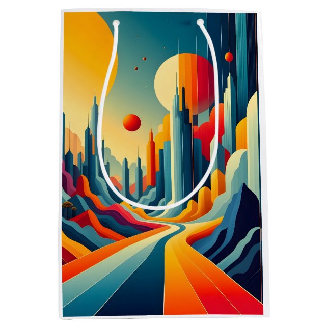 Bolsa De Regalo Mediana Chromatic Cityscape (Anverso)