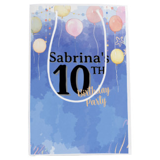 Bolsa De Regalo Mediana Cielo azul acuarela
