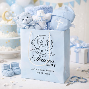 Bolsa De Regalo Mediana Cielo Enviado Fiesta de Bebé Luna Azul Estrellas