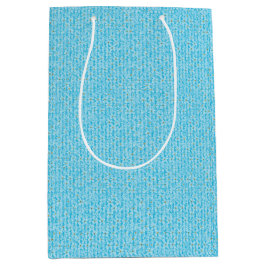 Bolsa De Regalo Mediana Cielo Suave Azul y Blanco Patrón Floral Ditsy Acua