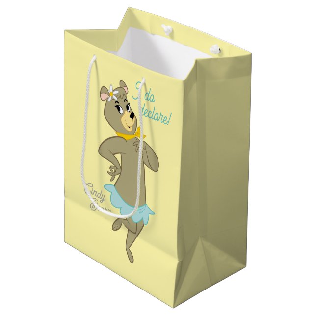 Bolsa De Regalo Mediana Cindy Bear Playful Pose (Angulo Anverso)