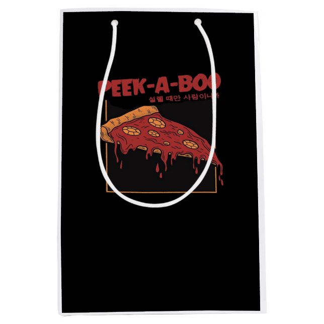 Bolsa De Regalo Mediana Cita divertida de Peekaboo (Anverso)