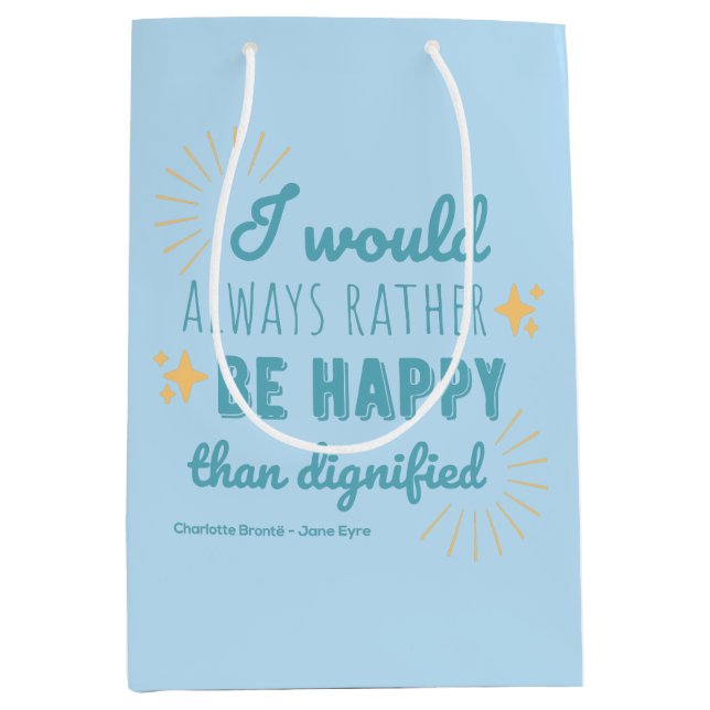 Bolsa De Regalo Mediana Cita Jane Eyre I - Edición Azul (Anverso)