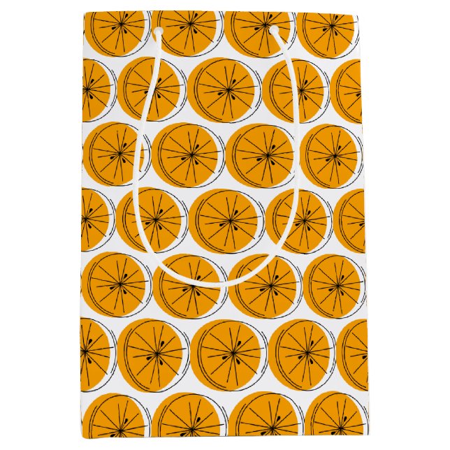 Bolsa de regalo mediana Citrus Naranja Multi (Anverso)