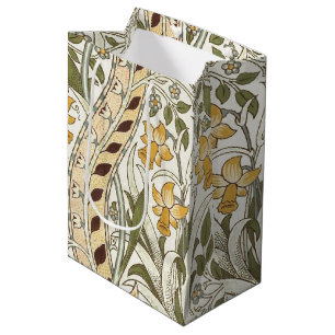 Bolsa De Regalo Mediana Clásica Flor Botella de Jardín Narciso William Mor