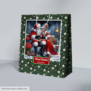 Bolsa De Regalo Mediana Clásico Navidad Coolest Mrs Claus
