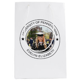 Bolsa De Regalo Mediana Clásico Redondo Licenciado Escritura Moderna
