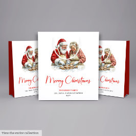 Bolsa De Regalo Mediana Classic Santa Claus Watercolor Modern Holiday Bag