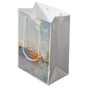Bolsa De Regalo Mediana Claude Monet. Barcos Rojos, Argentina