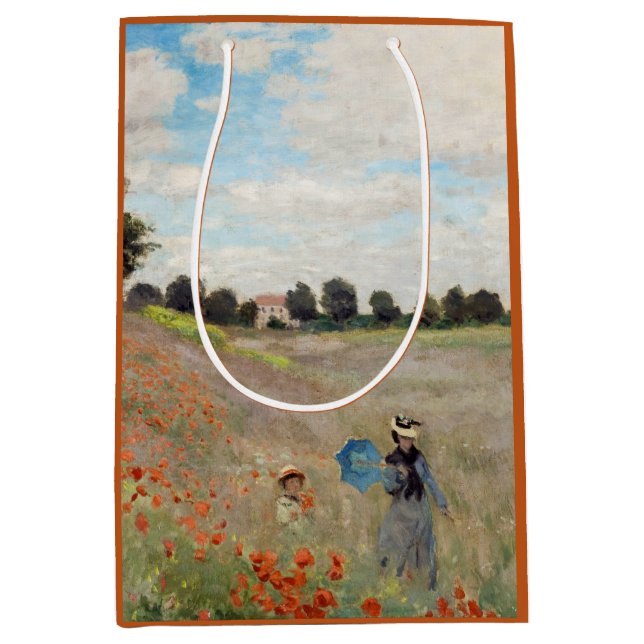 Bolsa De Regalo Mediana Claude Monet - Campo de amapola (Anverso)