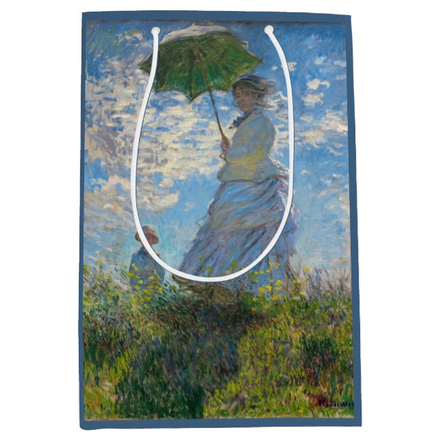 Bolsa De Regalo Mediana Claude Monet - El paseo, mujer con sombrilla (Anverso)