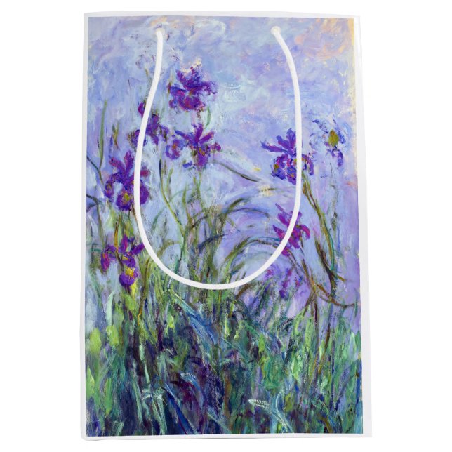 Bolsa De Regalo Mediana Claude Monet - Lilac Irises / Iris Mauves (Anverso)