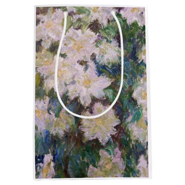 Bolsa De Regalo Mediana Claude Monet - White Clematis (Anverso)