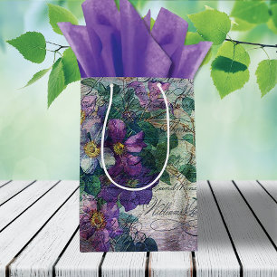 Bolsa De Regalo Mediana Clematis Vine Handwriter Ephemera