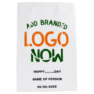 BOLSA DE REGALO MEDIANA CLIENTE DE MODA BLANCO LIMPIO CONTEMPORÁNEO SIMPLE