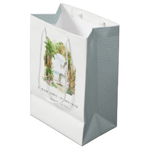 Bolsa De Regalo Mediana Coastal Botanical Arch Sand Beach Seascape Wedding