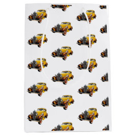 Bolsa De Regalo Mediana Coche Clásico Frio Moderno