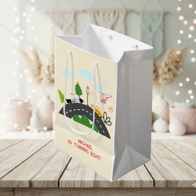 Bolsa De Regalo Mediana Coches y vehículos en el cumpleaños del chico de l (Subido por el creador)