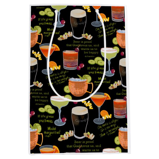 Bolsa De Regalo Mediana Cócteles y contemplación (Anverso)