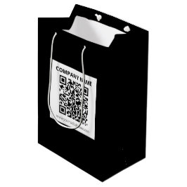 Bolsa De Regalo Mediana Código QR editable y diseño personalizable simple
