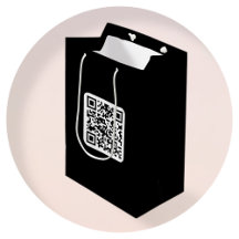 Código QR moderno editable | Blanco negro o cualqu