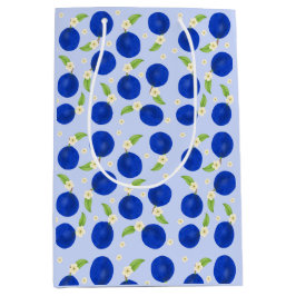 Bolsa De Regalo Mediana Colección de Ciruelas Botánicas Azul