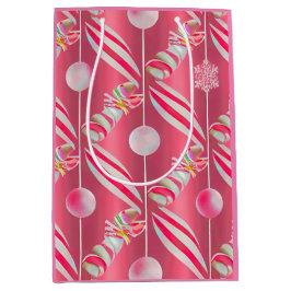 Bolsa De Regalo Mediana Colección divertida de canchas rosadas brillantes